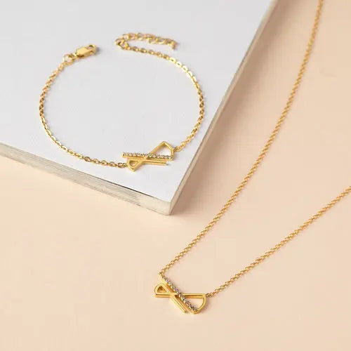 Infinite Necklace for Women, Infinity Necklace With Stone, White CZ Amazing Hot Prices For You
