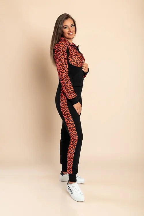 Segovia leopard print tracksuit set, red Amazing Hot Prices For You