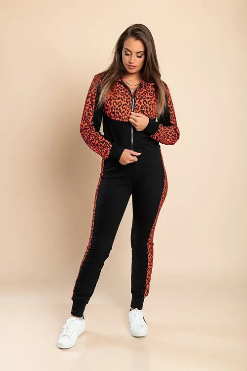 Segovia leopard print tracksuit set, red Amazing Hot Prices For You