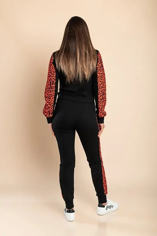 Segovia leopard print tracksuit set, red Amazing Hot Prices For You