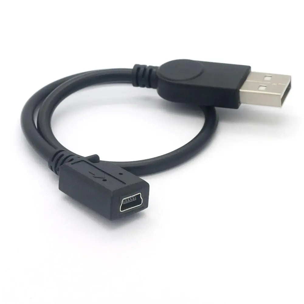 11.4inch Mini b Female to USB A Male Cable minib 5pin Adapter Cable Supports Data Transfer, Charging, and Sync (Mini b) Female-(USB A) Male, 11.4inch
