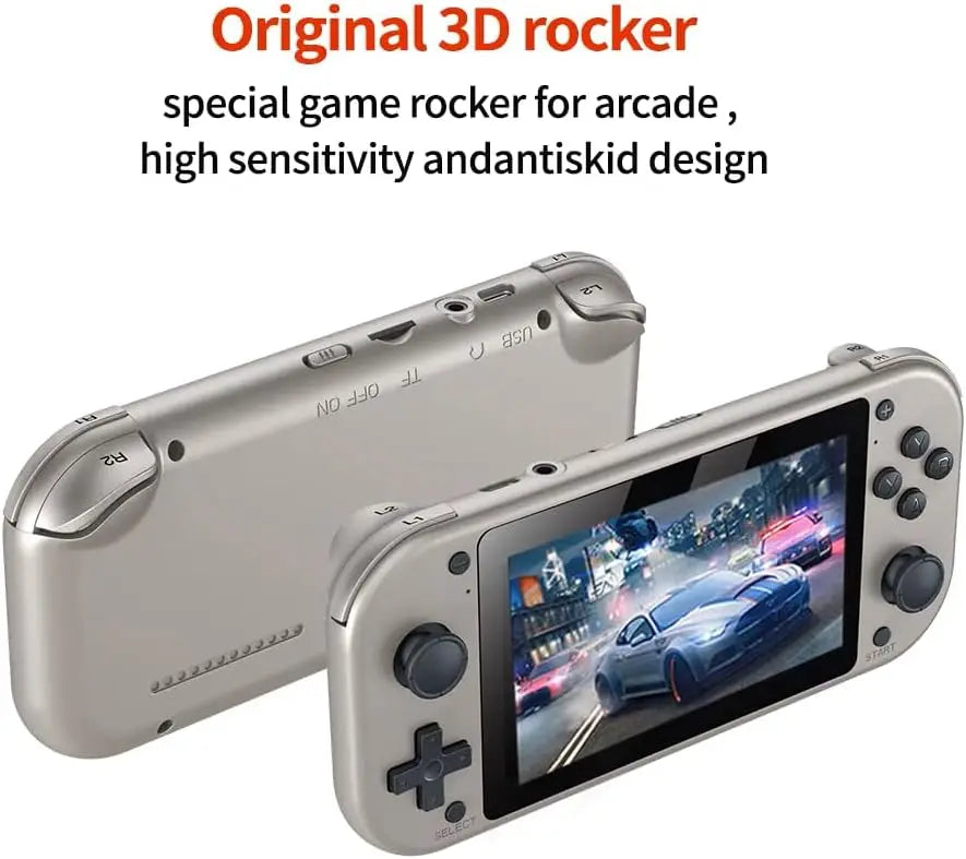 Retro Handheld Portable Video Game Console - 4.3" IPS Screen, Emuelec System, 64GB, 20,000+ Games, Classic Game System, Retro