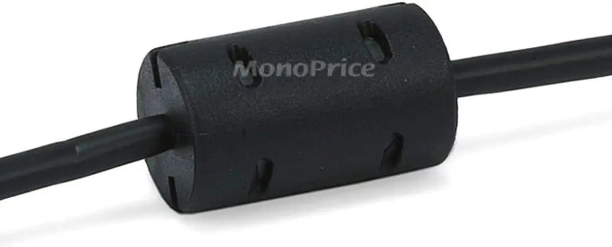 Monoprice USB 2.0 Type-A Male to Mini-B 5pin Male Cable - with Ferrite Core, Gold Plated, 28/24AWG, 6 Feet, Black
