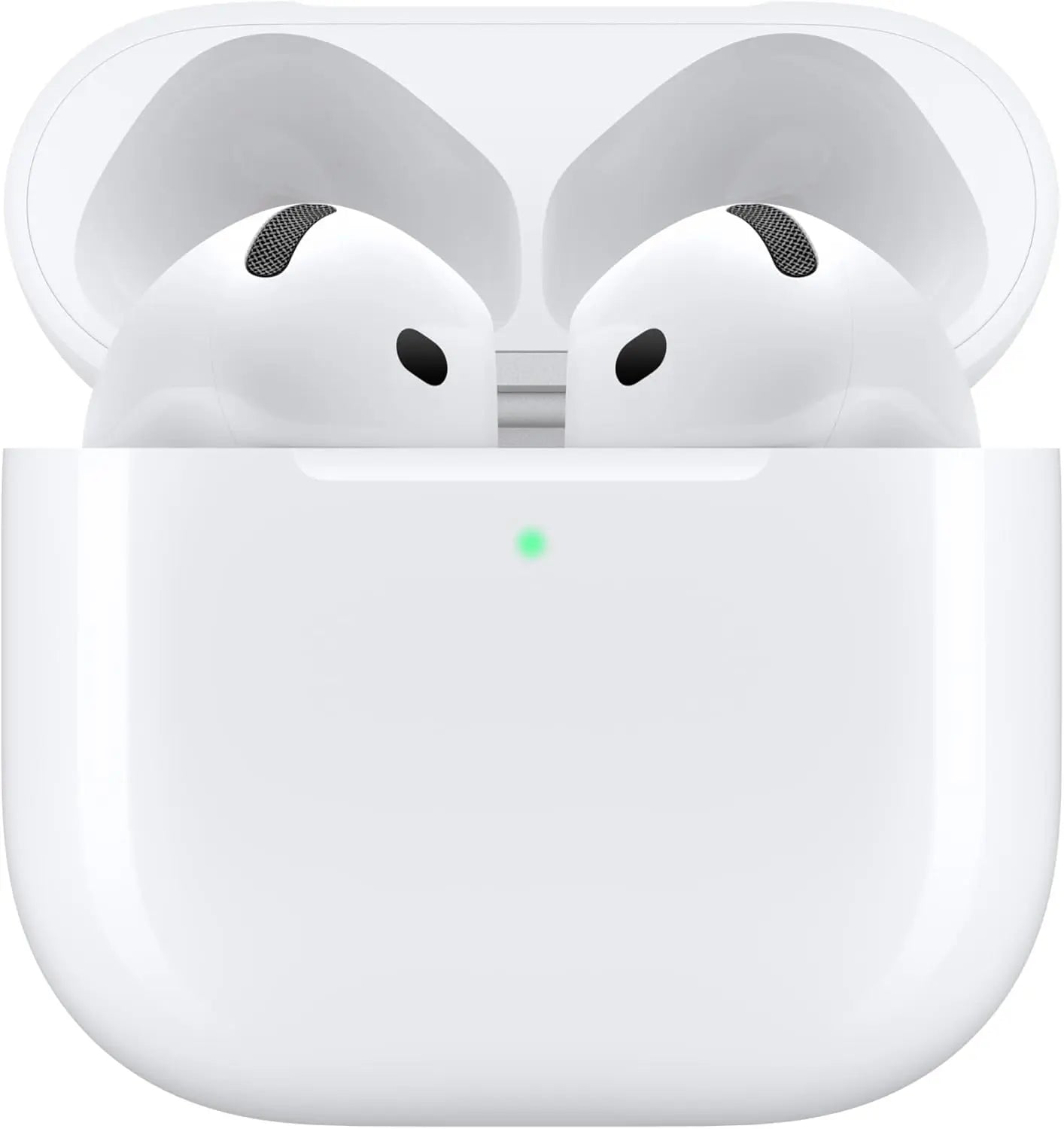 Apple AirPods 4 Wireless Earbuds, Bluetooth Headphones, Personalized Spatial Audio, Sweat and Water Resistant, USB-C Charging Case, H2 Chip, Up to 30 Hours of Battery Life, Effortless Setup for iPhone