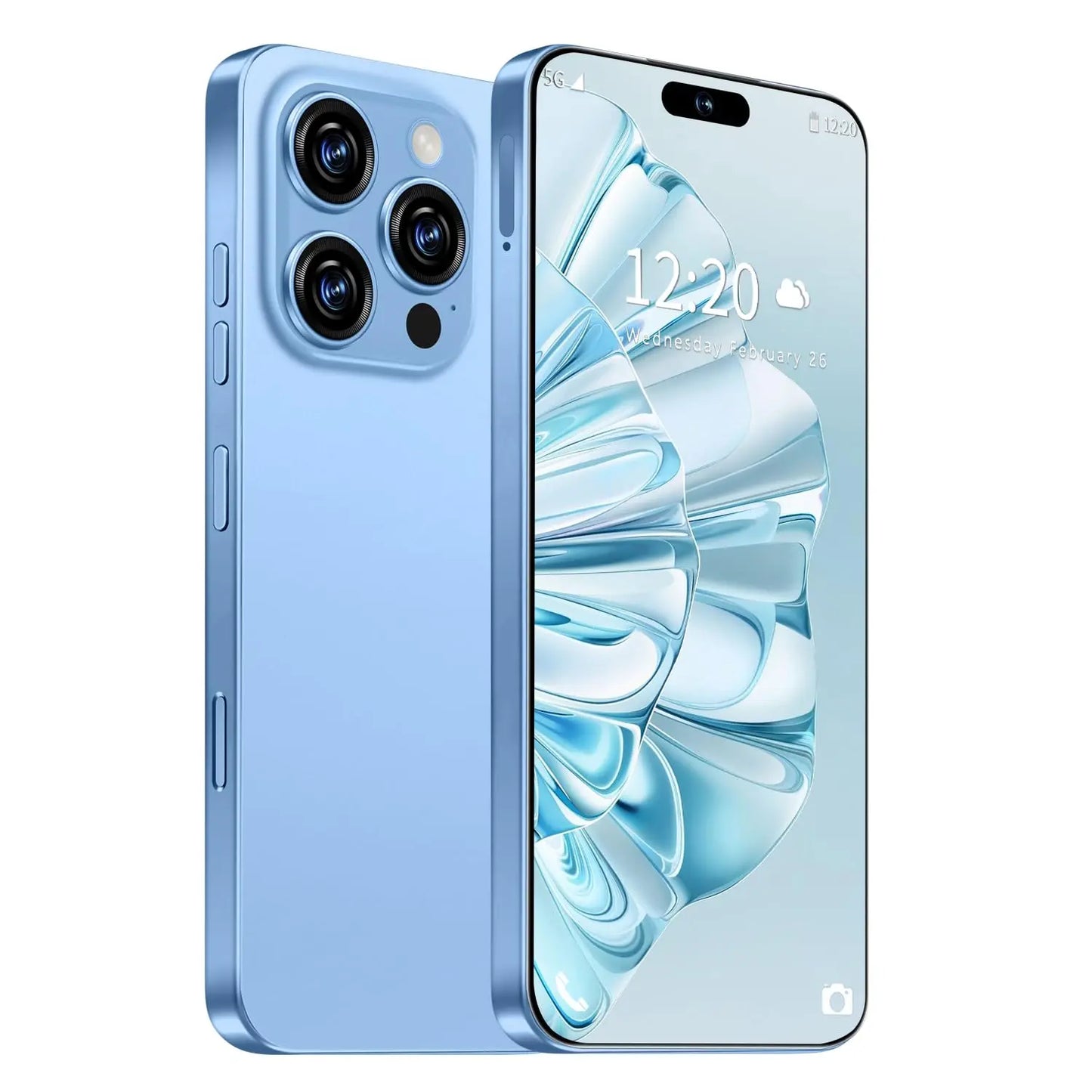 I16 PROMAX Unlocked Phone, 6.99inch Cell Phone with Android 13 12GB+512GB 7000mAh Long Battery Life, HD Screen Smartphone with Dual SIM, Fingerprint Lock, Face ID, Photos 5G Phone (Deep Green)