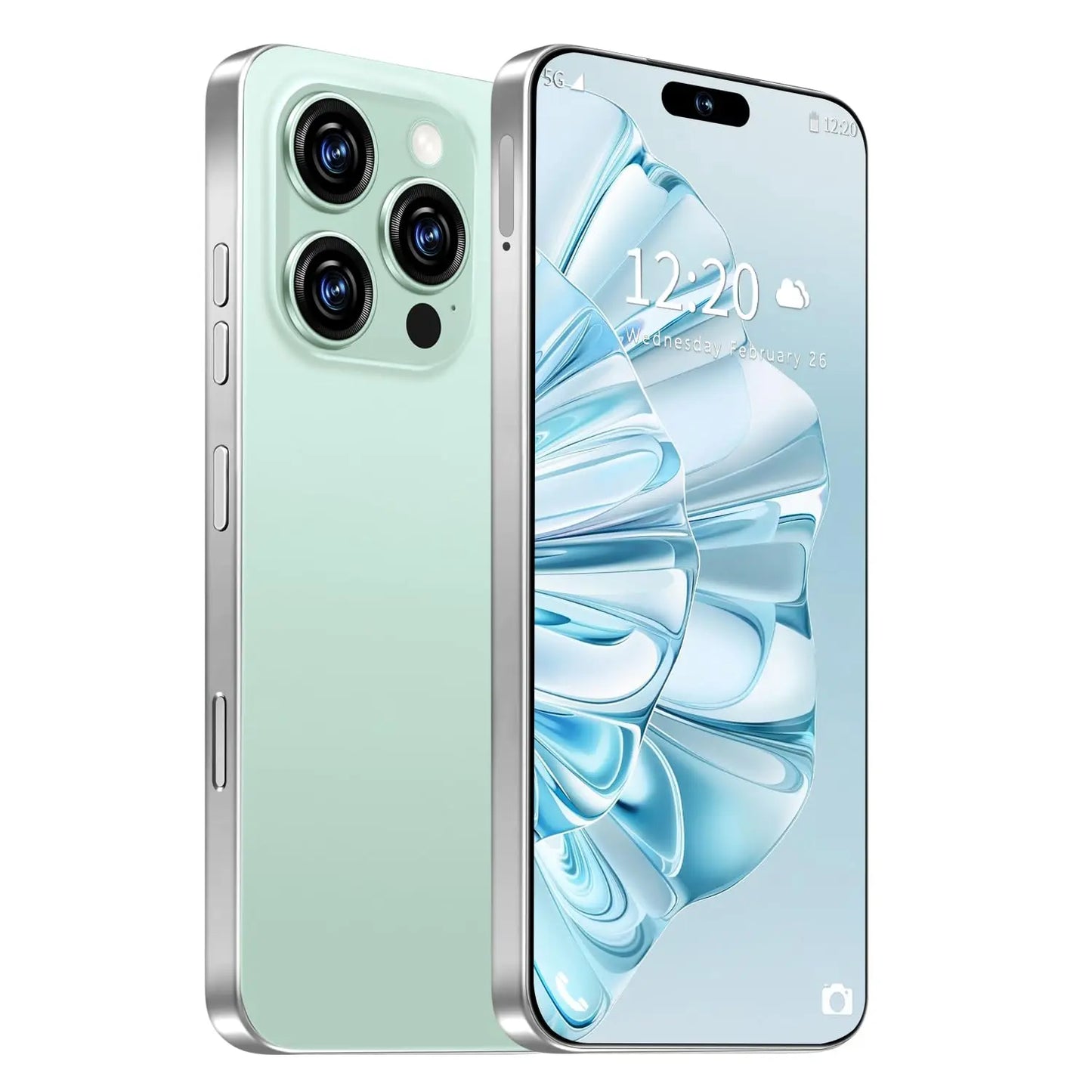 I16 PROMAX Unlocked Phone, 6.99inch Cell Phone with Android 13 12GB+512GB 7000mAh Long Battery Life, HD Screen Smartphone with Dual SIM, Fingerprint Lock, Face ID, Photos 5G Phone (Deep Green)
