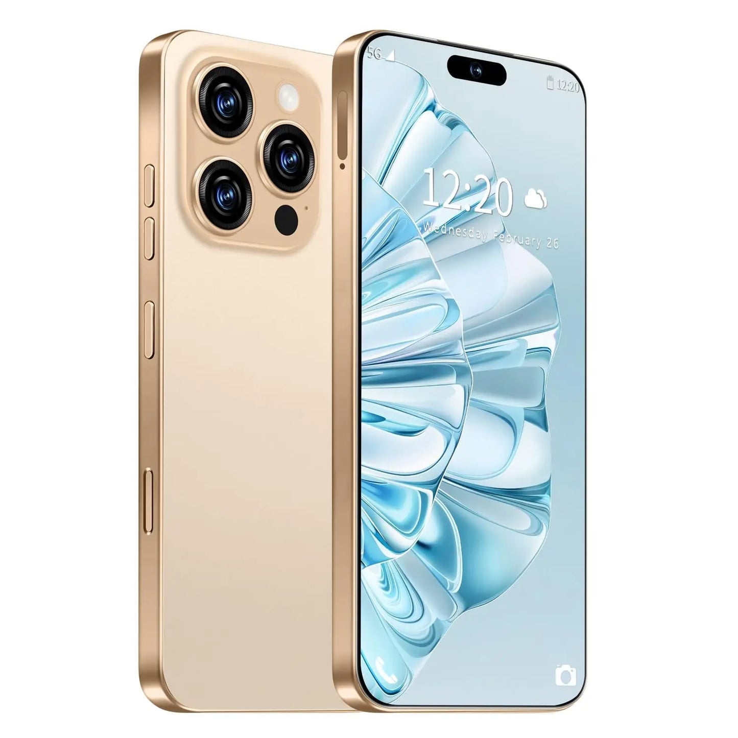 I16 PROMAX Unlocked Phone, 6.99inch Cell Phone with Android 13 12GB+512GB 7000mAh Long Battery Life, HD Screen Smartphone with Dual SIM, Fingerprint Lock, Face ID, Photos 5G Phone (Deep Green)