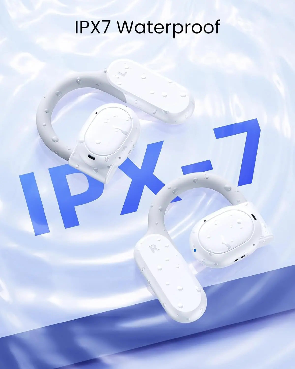AI Translation Earbuds Real Time 163 Languages 80H Playtime Translator Ear Buds Audifonos Traductores Inglés Español Wireless Earphones Bluetooth Headphones for Travel Business Meeting Learning White