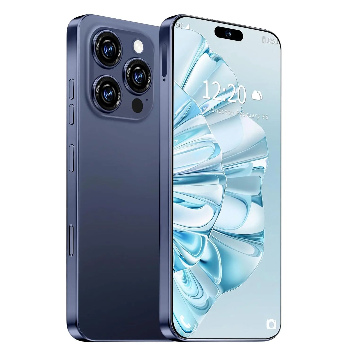 I16 PROMAX Unlocked Phone, 6.99inch Cell Phone with Android 13 12GB+512GB 7000mAh Long Battery Life, HD Screen Smartphone with Dual SIM, Fingerprint Lock, Face ID, Photos 5G Phone (Deep Green)