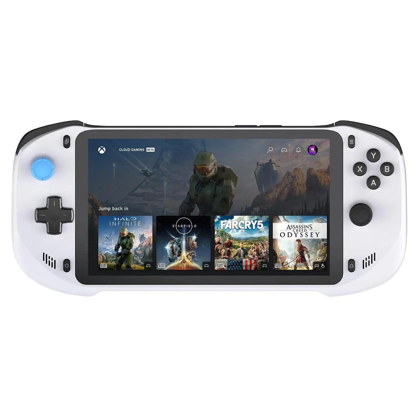 abxylute Cloud Handheld Remote Play Gaming Console, For Xbox Cloud Gaming, NVIDIA GeForce NOW, Playstation, PC, Long-Battery Life, 1080P 7-Inch Touchscreen, Lightweight Handheld Accessories - 64G