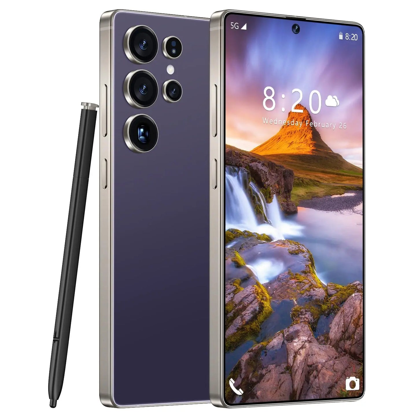 I25 Ultra Unlocked Cell Phone, Built in Pen, Smartphone Battery 7000mAh, 6.99" HD Screen Unlocked Phones, 8+256GB 5G The Phone Android 14, Face ID/Fingerprint Lock/GPS (Rose Gold)