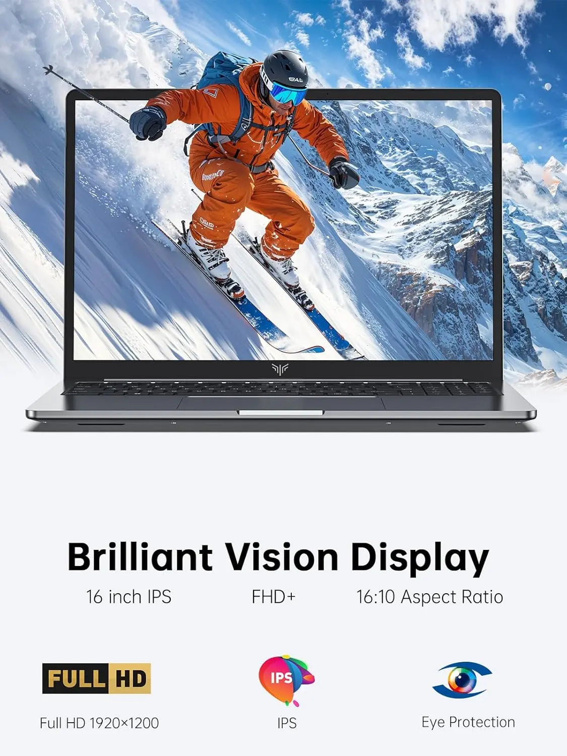 2025 Laptop, Laptop Computer with Intel Quad-Core Processor(Up to 3.6GHz), 16GB DDR4 512GB SSD Windows 11 Laptop, 16.0" IPS 1080P, USB3.2, Long Battery Life