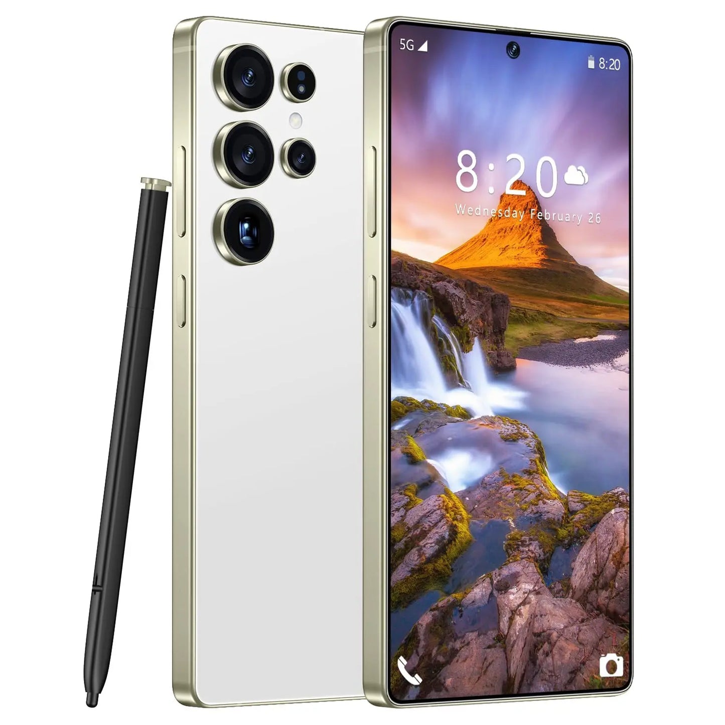 I25 Ultra Unlocked Cell Phone, Built in Pen, Smartphone Battery 7000mAh, 6.99" HD Screen Unlocked Phones, 8+256GB 5G The Phone Android 14, Face ID/Fingerprint Lock/GPS (Rose Gold)