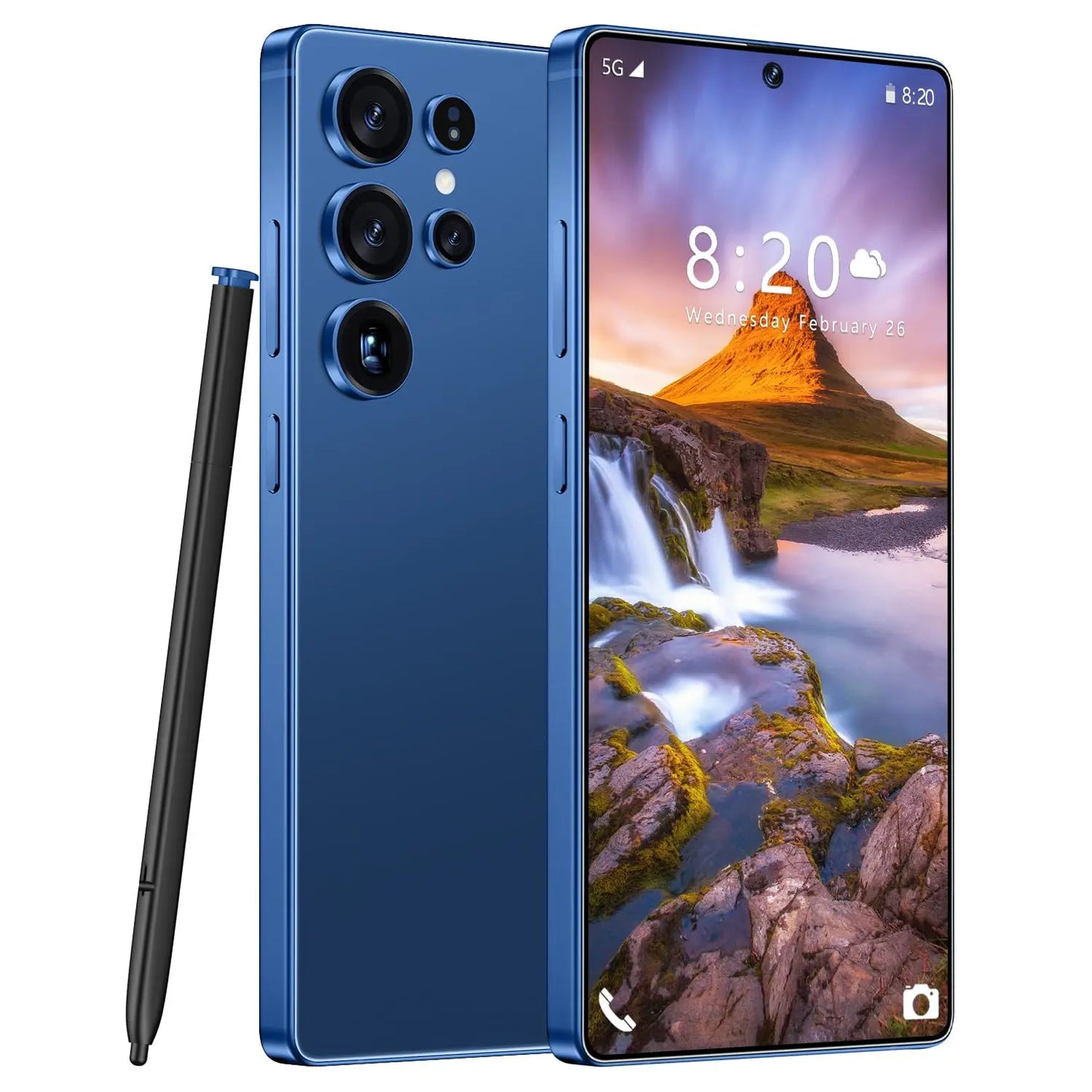 I25 Ultra Unlocked Cell Phone, Built in Pen, Smartphone Battery 7000mAh, 6.99" HD Screen Unlocked Phones, 8+256GB 5G The Phone Android 14, Face ID/Fingerprint Lock/GPS (Rose Gold)