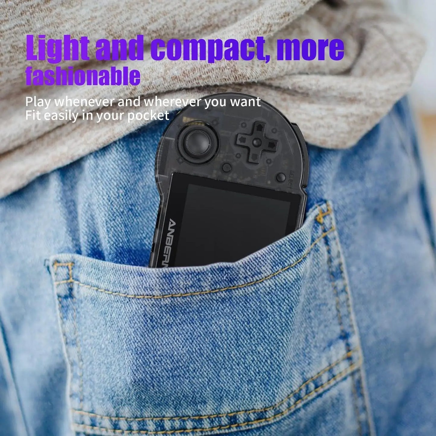 Dosnura RG353P Handheld Game Console Linux and Android Dual OS RK3566 64BIT 64G TF Card 4420+ Classic Games 3.5 Inch IPS Screen 3500mAh Battery Support 5G WiFi 4.2 Bluetooth(RG353P-Black)