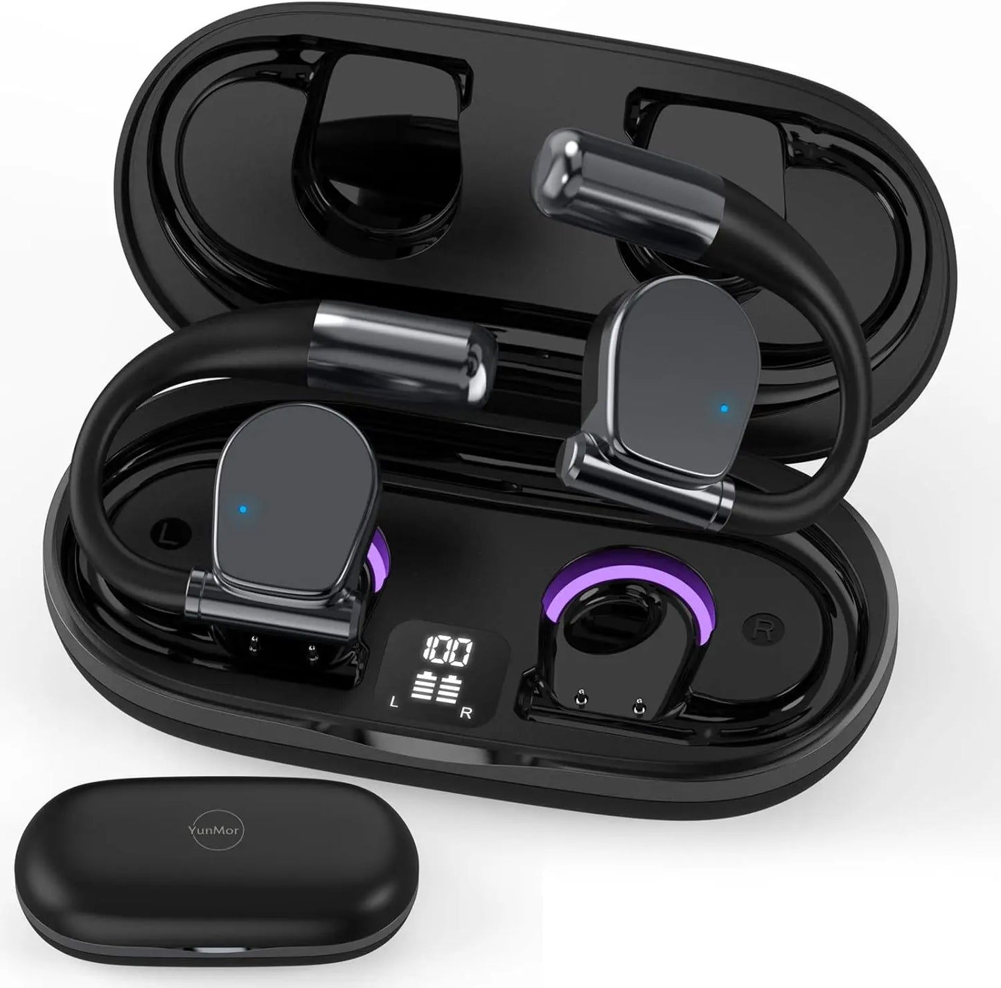 Translation Earbuds Real Time Language Translator Earbuds with 144 Languages, OWS Wireless Earbuds Noise-Canceling, Long Battery Life for Travel & Business Learning Ideal Compatible with iOS & Android