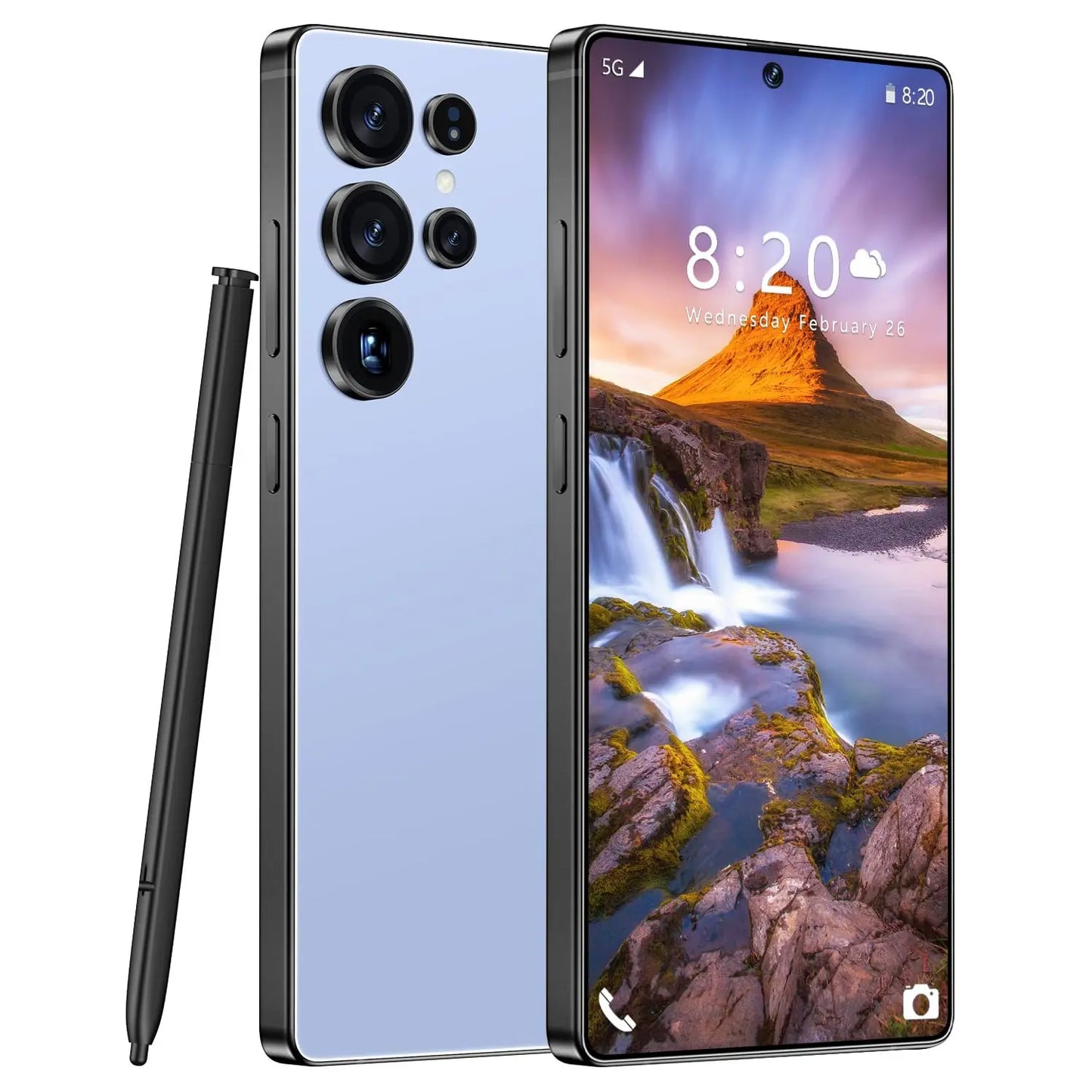I25 Ultra Unlocked Cell Phone, Built in Pen, Smartphone Battery 7000mAh, 6.99" HD Screen Unlocked Phones, 8+256GB 5G The Phone Android 14, Face ID/Fingerprint Lock/GPS (Rose Gold)