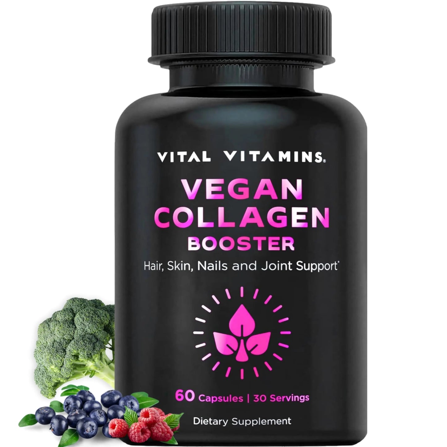 Vital Vitamins Multi Collagen Pills for Women & Men (2-Pack) - Hydrolyzed Collagen Peptides - Type I, II, III, V, X - Grass Fed, Non-GMO