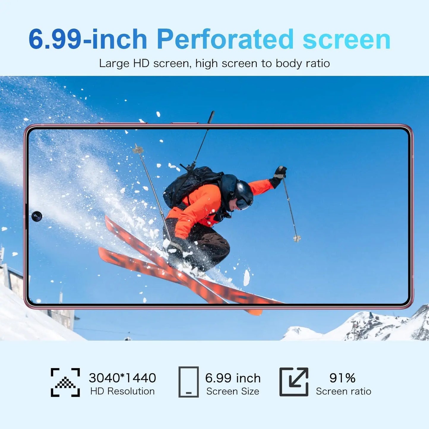 I25 Ultra Unlocked Cell Phone, Built in Pen, Smartphone Battery 7000mAh, 6.99" HD Screen Unlocked Phones, 8+256GB 5G The Phone Android 14, Face ID/Fingerprint Lock/GPS (Rose Gold)