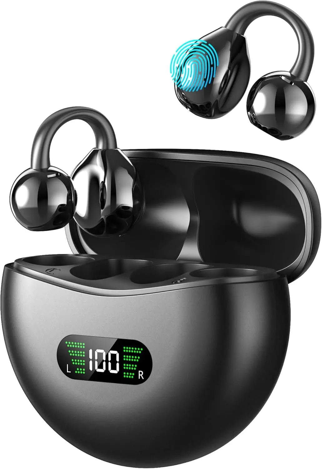 Language Translation Earbuds, 3-in-1 AI Real Time Translator Earbuds,Compatible with iOS & Android, Ideal for Travel, Work & Study-Black