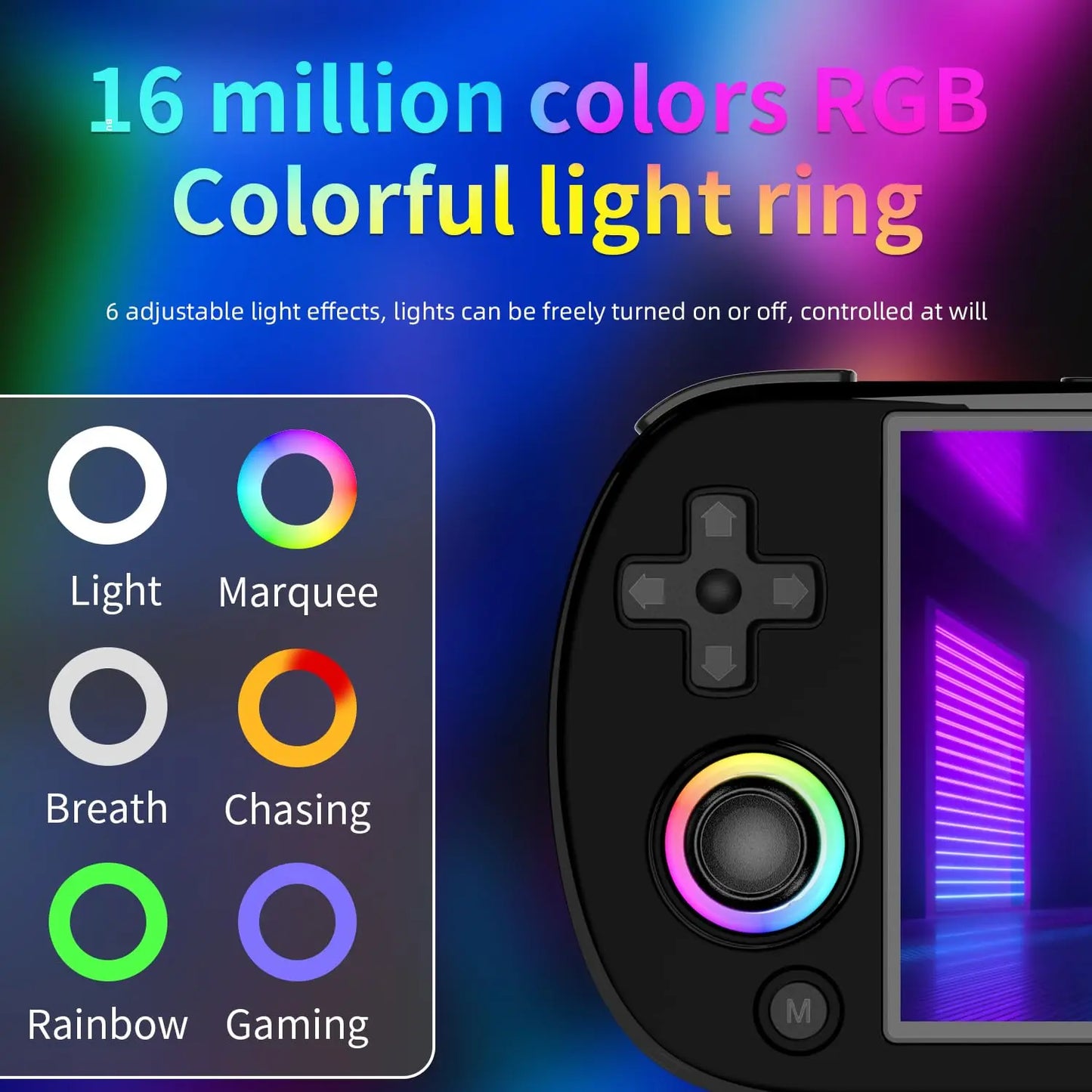 RG40XX H Retro Handheld Game Consoles RG40XXH Retro Gaming Console 64 TF Card Preloaded Games 5000+ Portable Gaming Console Linux 64-bit System 4.0'' IPS Screen WiFi Bluetooth HD and TV Output Black