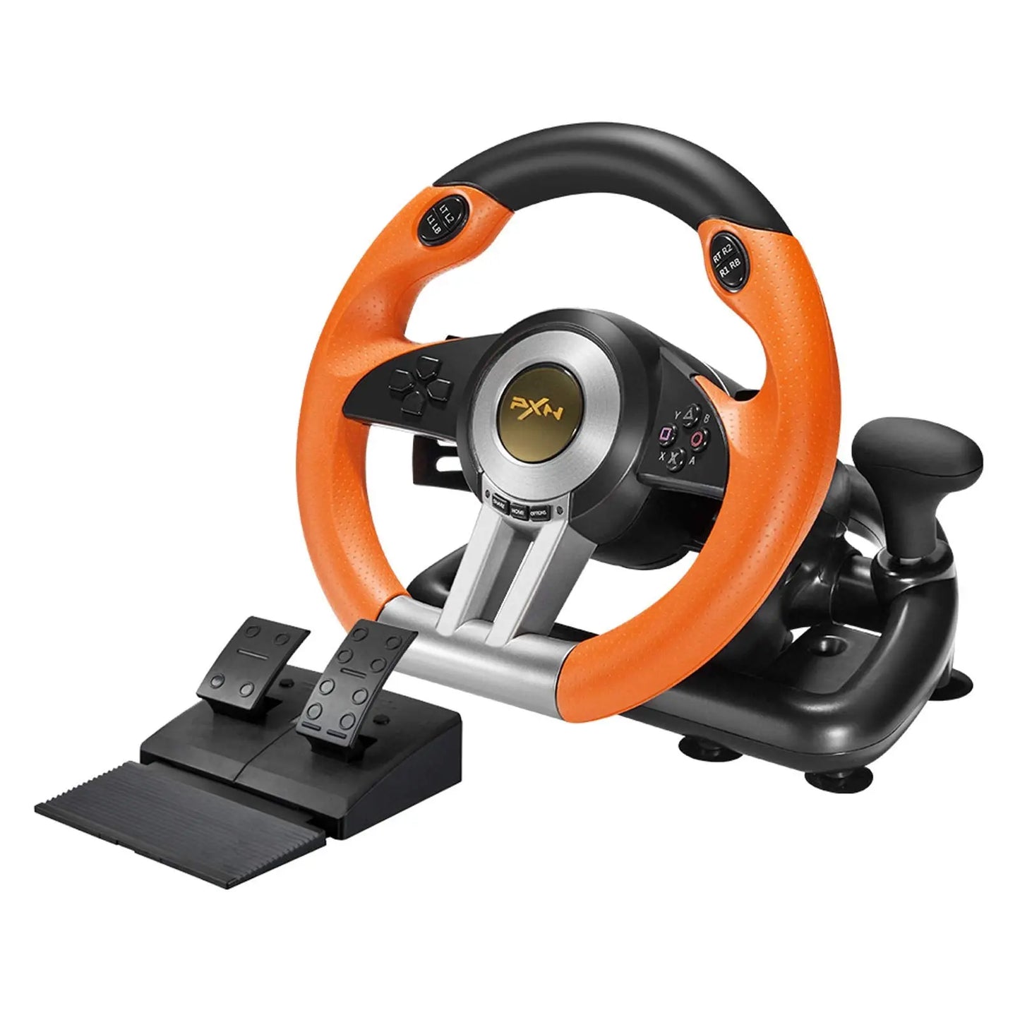 PXN PC Racing Steering Wheel, V3II USB Car Driving Simulator Race Gaming Steering Wheel with Pedals for Windows PC, PS3, PS4, Nintendo Switch, Xbox One, Xbox Series X/S