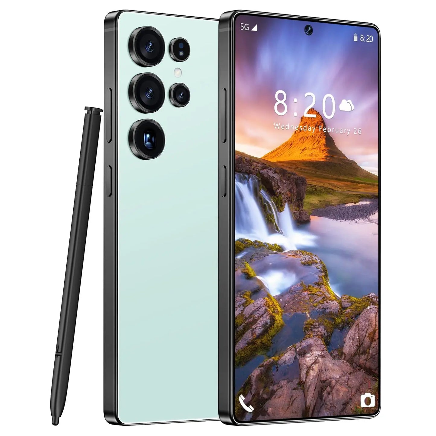 I25 Ultra Unlocked Cell Phone, Built in Pen, Smartphone Battery 7000mAh, 6.99" HD Screen Unlocked Phones, 8+256GB 5G The Phone Android 14, Face ID/Fingerprint Lock/GPS (Rose Gold)