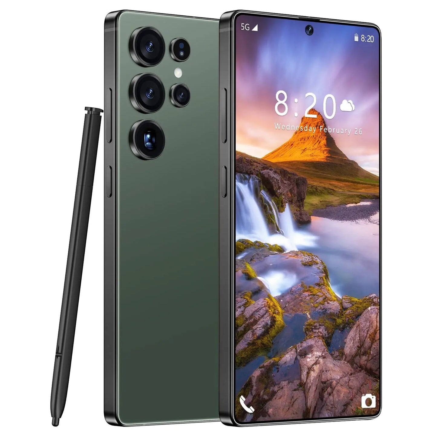 I25 Ultra Unlocked Cell Phone, Built in Pen, Smartphone Battery 7000mAh, 6.99" HD Screen Unlocked Phones, 8+256GB 5G The Phone Android 14, Face ID/Fingerprint Lock/GPS (Rose Gold)