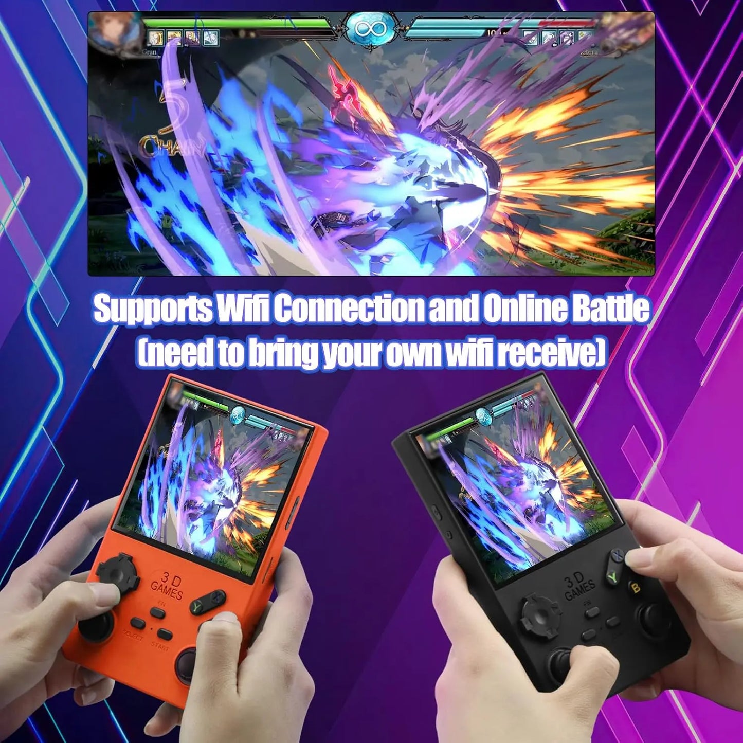 2025Newly Upgraded V40 MAX Retro Handheld Game Console with 256G Built-in 20000+ Classic Games, 4.0 Inch 4K HD IPS Screen Open Source Linux System, 4000mAh Battery, Portable Pocket Video Game Console