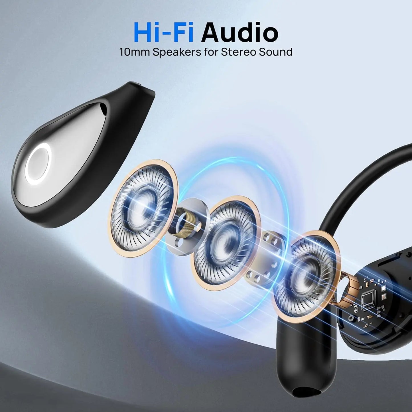 AI Language Translator Earbuds, OWS Real-Time 3-in-1 Translation Earbuds 144 Languages & Accents, Translation Device for Travel Business Learning(Black)