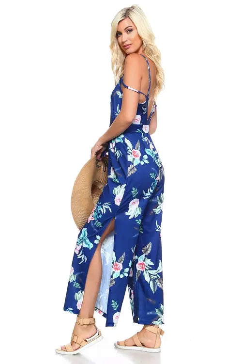 Women's Floral Tie Tank Jumpsuit Amazing Hot Prices For You