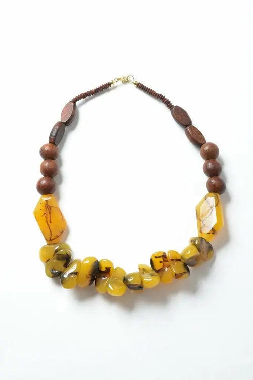 Chunky Amber Beaded Necklace Amazing Hot Prices For You