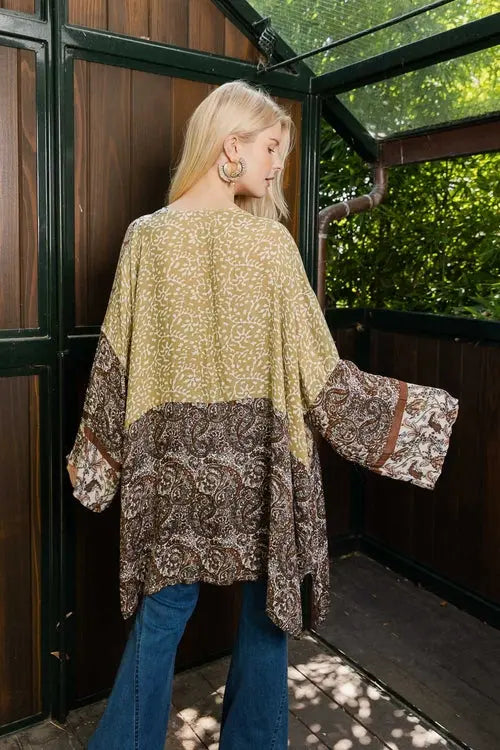 Airy Kimono With Playful Pattern Amazing Hot Prices For You