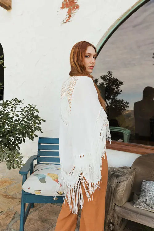 Crochet Medallion Tassel Kimono Amazing Hot Prices For You