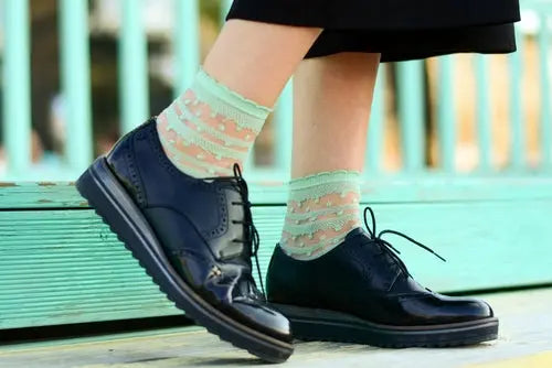 ANTONINA sheer light green socks for women Amazing Hot Prices For You