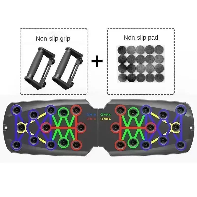 Portable Multifunctional Push-Up Board Set with Handles Foldable Fitness Equipment for Chest Abdomen Arms and Back Training - Amazing Hot Prices For You