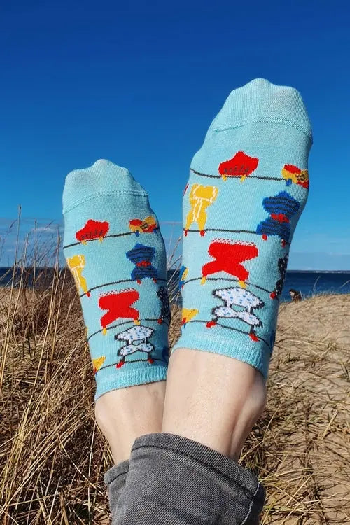 BEACH BODY light blue cotton socks for women Amazing Hot Prices For You