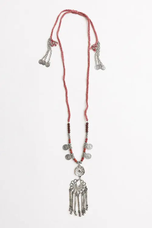 Charm Medallion with Back Lariat Necklace Amazing Hot Prices For You