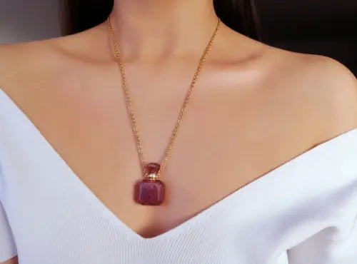 Healing Stones Bottle Pendant Necklace Aromatic Therapy Necklace Amazing Hot Prices For You