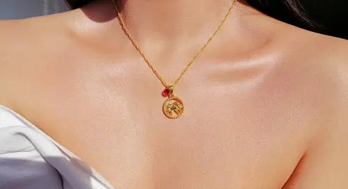 18K Zodiac Sign and Birthstone Necklace Amazing Hot Prices For You