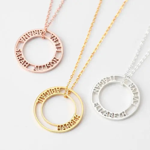 Mom Necklace 4 Kids, Mom Jewelry With Kids Name, 3 Name Necklace Amazing Hot Prices For You