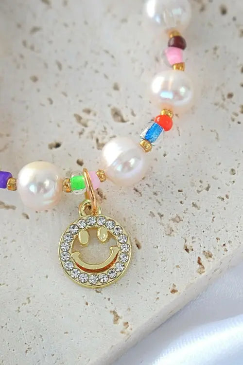 24 Karats Gold Freshwater Pearls & Colorful Beads Choker Amazing Hot Prices For You
