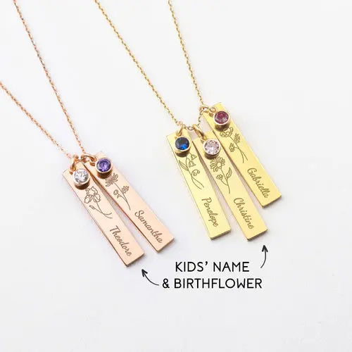 Birth Flower Necklace Birthstone Necklace For Mom Amazing Hot Prices For You