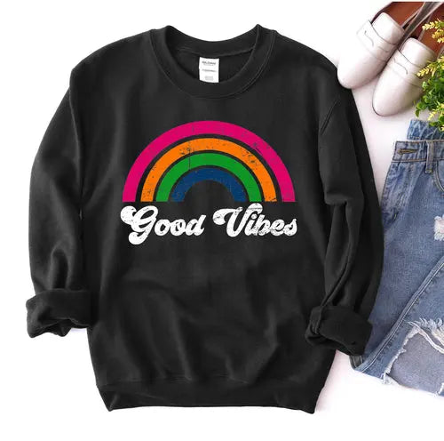 Good Vibes Sweatshirt Amazing Hot Prices For You