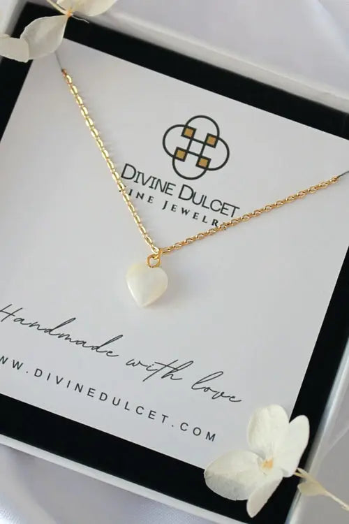 24K Natural Seashell Heart Necklace Amazing Hot Prices For You