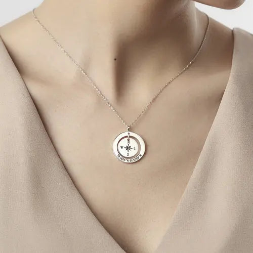 Coordinates Necklace • Long Distance Gift • Latitude Longitude jewelry Amazing Hot Prices For You