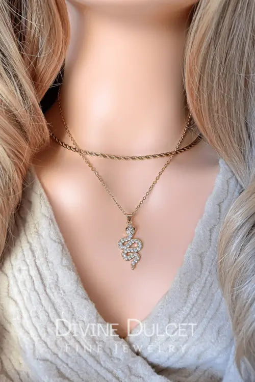 24 Karats Cubic Zirconia Slytherin Necklace Amazing Hot Prices For You