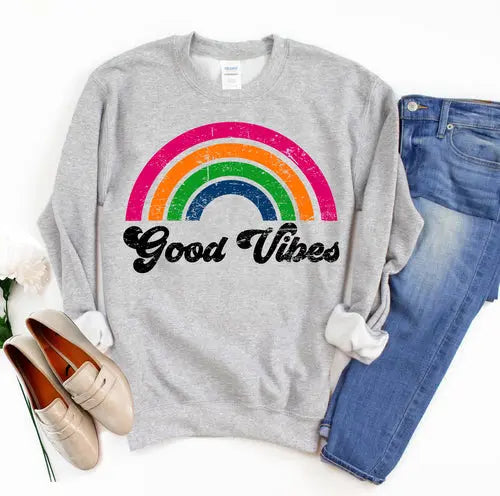Good Vibes Sweatshirt Amazing Hot Prices For You