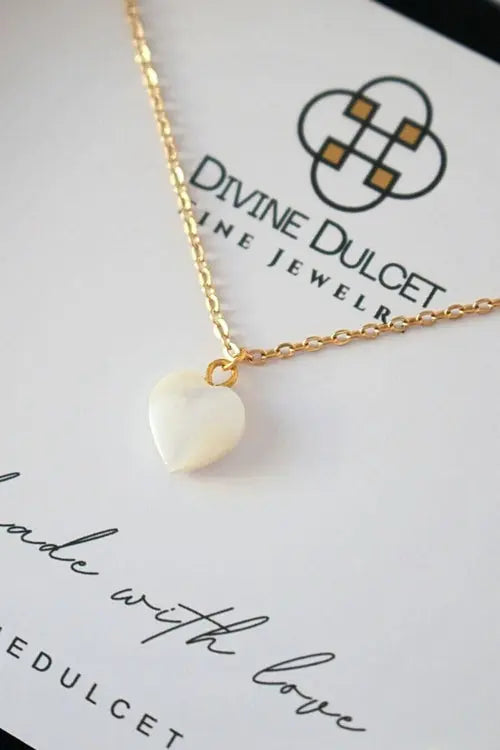 24K Natural Seashell Heart Necklace Amazing Hot Prices For You