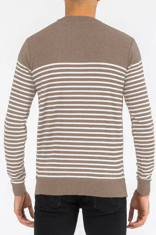 FULL KNIT STRIPED SWEATER NR2014 - Amazing Hot Prices For You